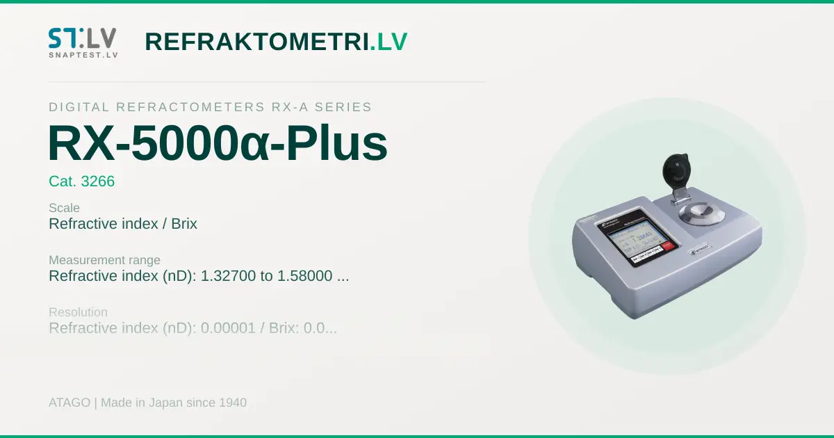 Refractometer Rx 3000 RX-5000α-Plus - Digital Refractometers RX-α Series - Refraktometri.lv